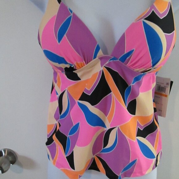 Salt + Cove Kaleidoscope Push-Up Tankini Swim Top NWT Sz S - Picture 6 of 7